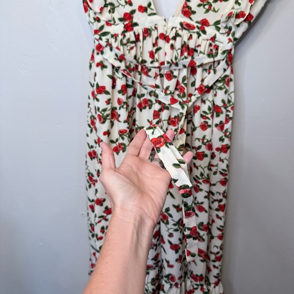 Showpo. | Lover's Day Floral Flutter Sleeveless Ruffled Skirt V-Neck Sundress - Picture 11 of 16